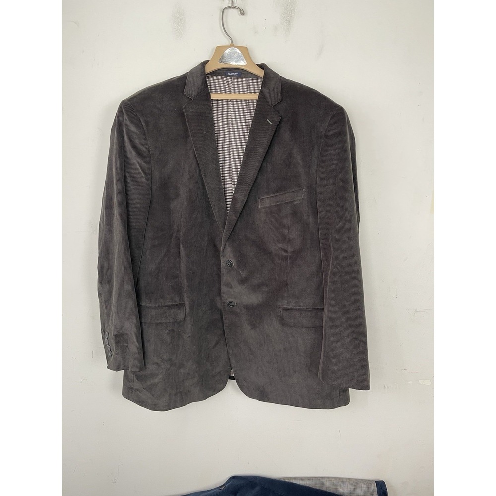 Saddlebred Mens Blazer 52 Brown Corduroy Sport Coat Rustic Fall Country Evening‎